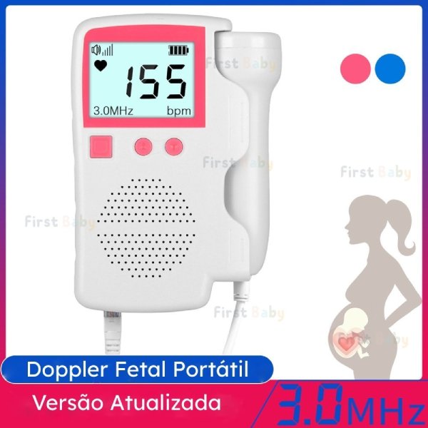 Doppler Fetal - Monitor de Frequência Cardíaca do Bebê